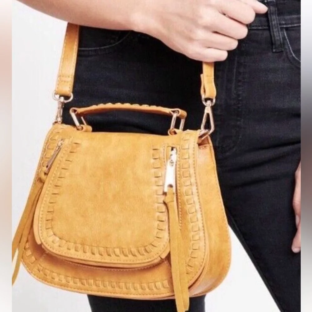 Urban Expressions Lrg Khloe Satchel Crossbody Braided Vegan Leather Western Boho - Picture 12 of 14